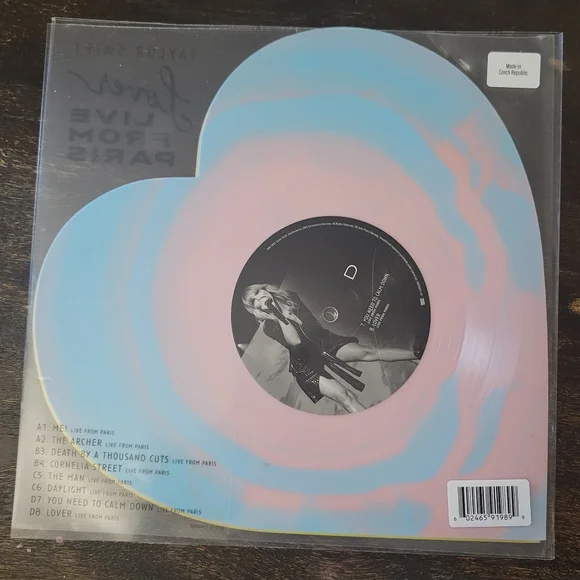 Taylor Swift Lover Live From Paris Heart Vinyl